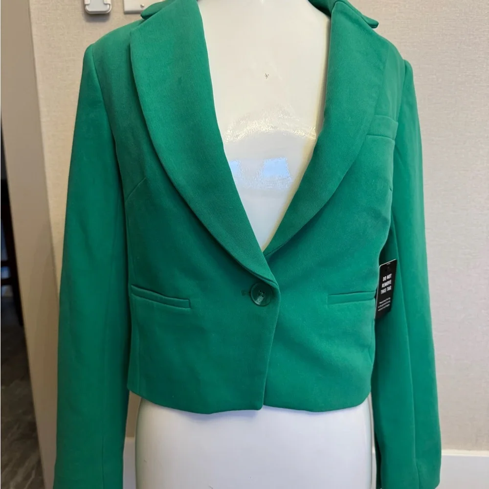 Express Women's Green Blazer - Picture 5 of 7
